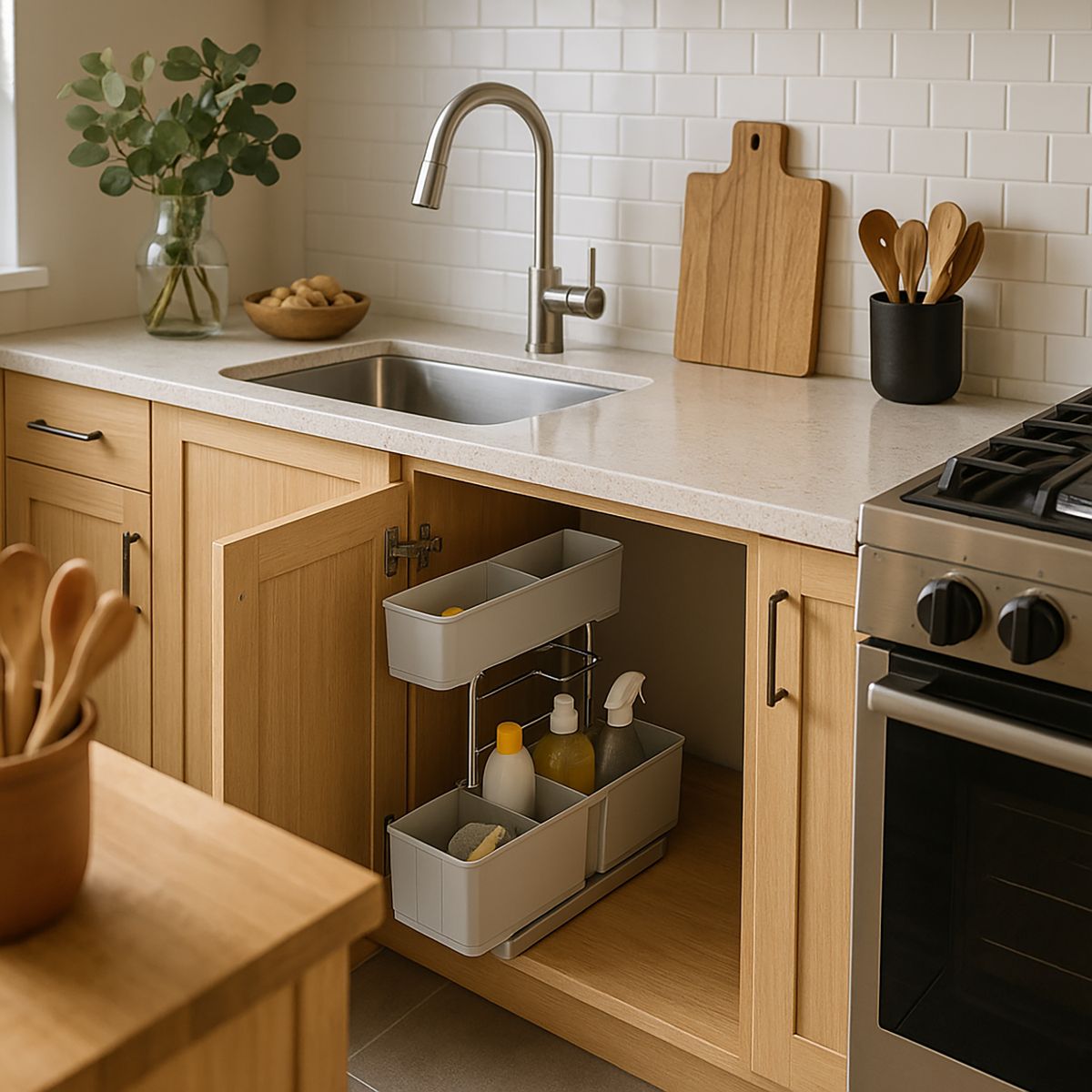 HOMY - Cesta extraible Gris