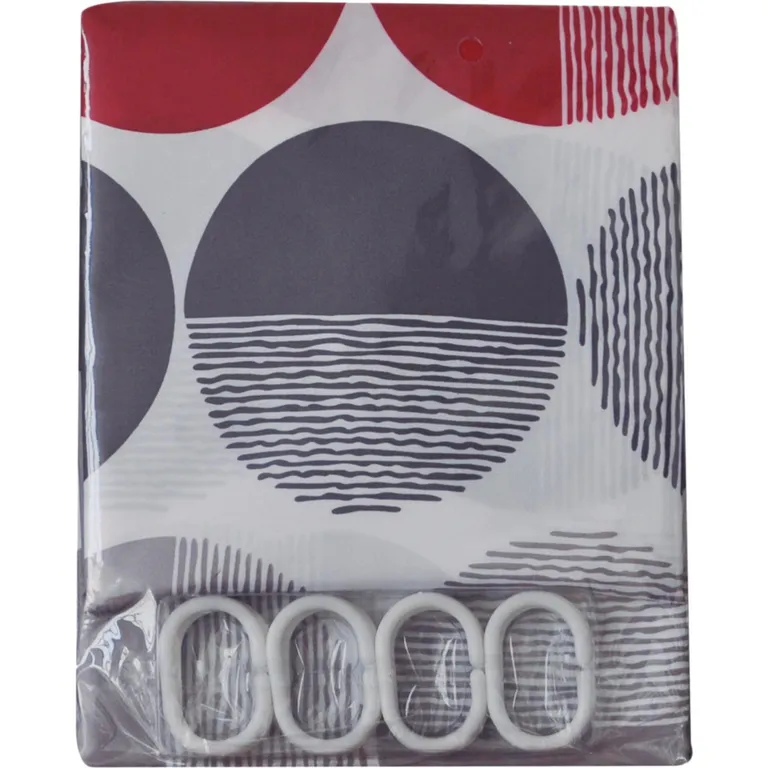 Cortina de baño Circular poliéster 180x180 cm