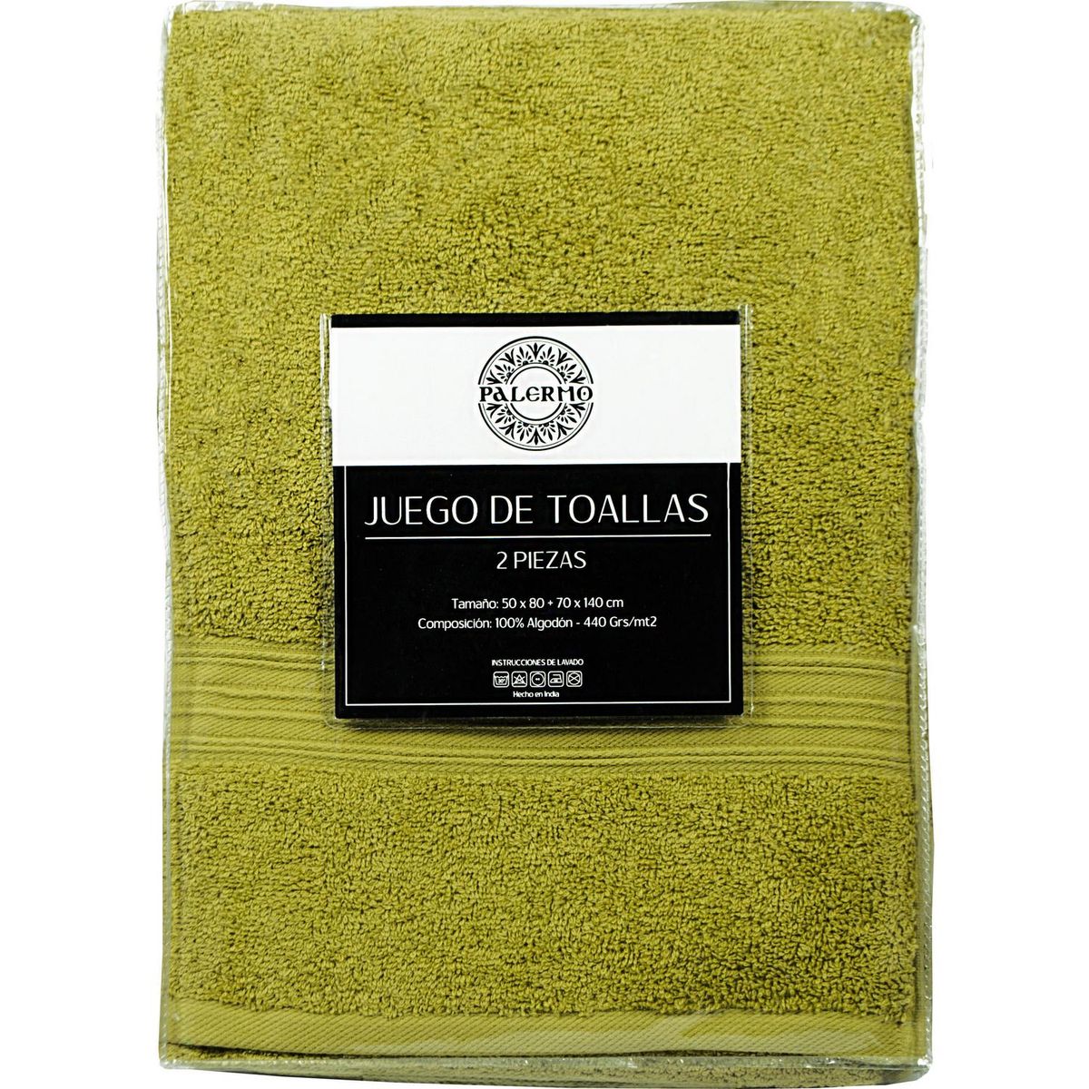 PALERMO - Set 2 toallas 50x80cm/70x140 cm
