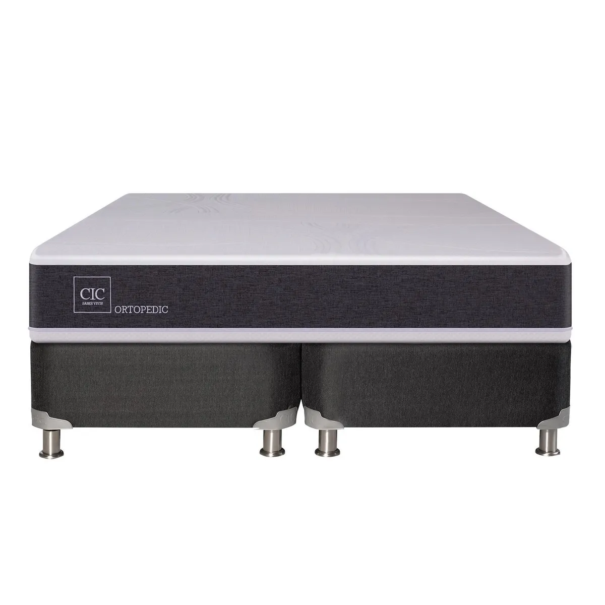 CIC - Box Spring King Box Spring Ortopedic B5 Gris