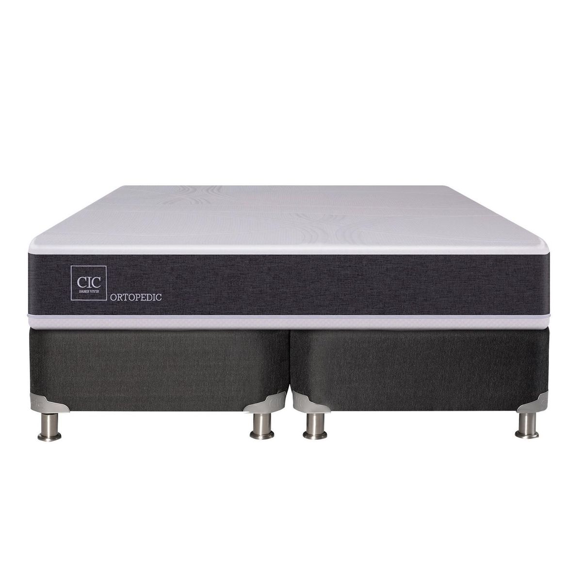 CIC - Box Spring 2 plazas Box Spring Ortopedic B5 blanco