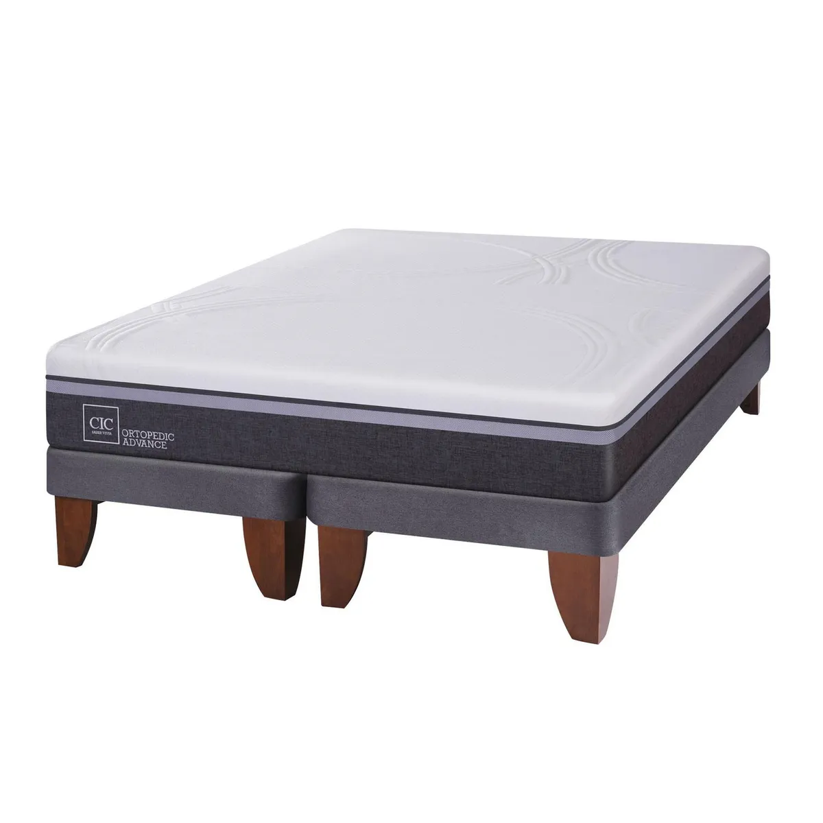 CIC - Cama 2 plazas Europea Ortopedic Advance Gris