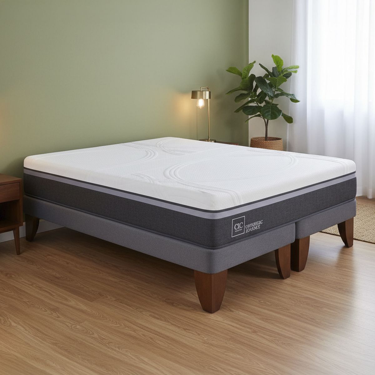 CIC - Cama 2 plazas Europea Ortopedic Advance Gris