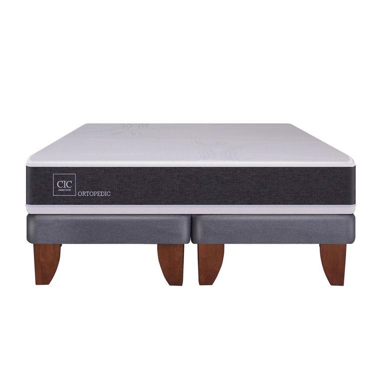 CIC Cama King Europea Base Dividida Gris