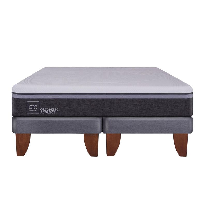 CIC - Cama King Europea Ortopedic Advance Gris