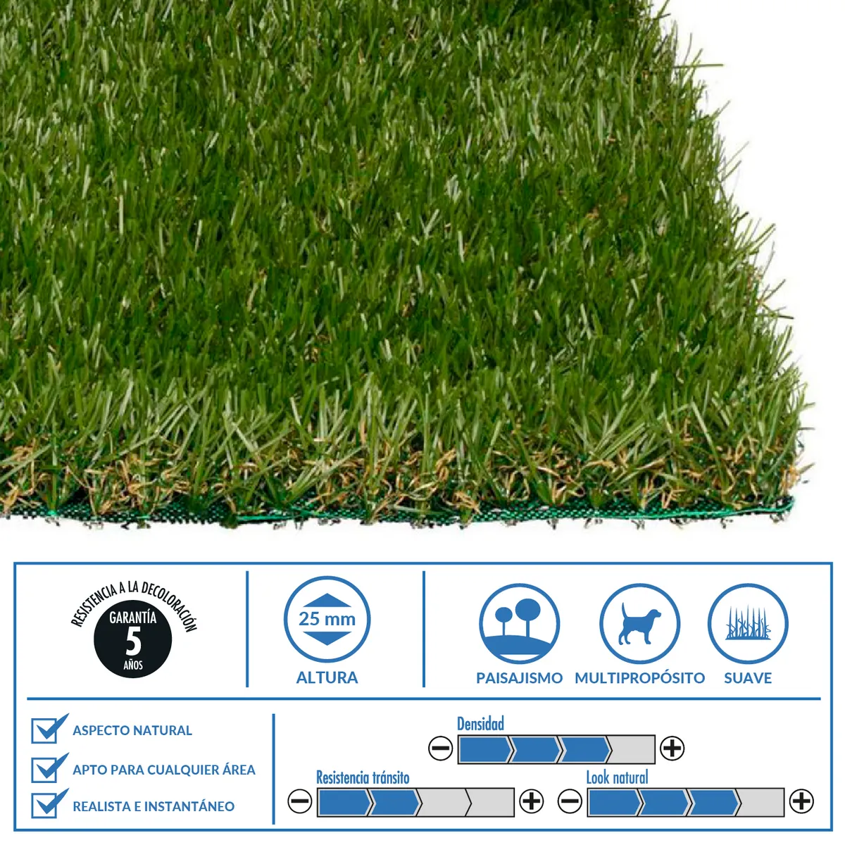 JUST HOME COLLECTION - Pasto Sintético 25 mm 1x4 m