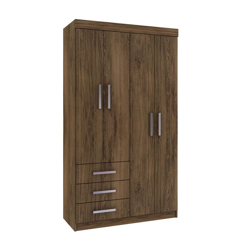 ALTAVISION - Clóset Itapema 4 Puerta(s) 3 Cajón(es) 4 Repisa(s) 108x180x40 cm Cacau