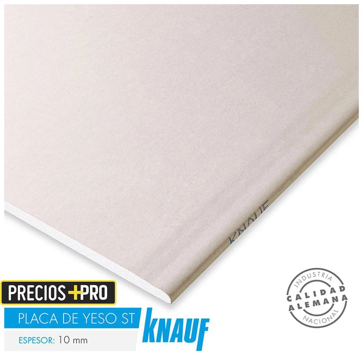 KNAUF - Yeso Cartón Borde Rebajado 10 mm 120x240 cm Blanco