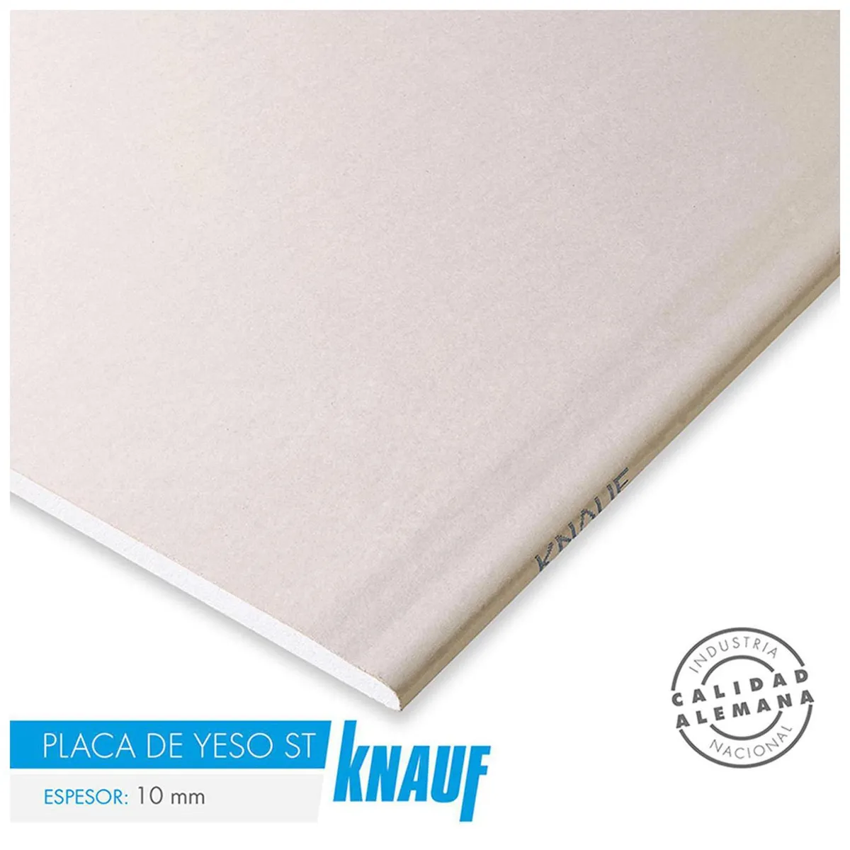 KNAUF - Yeso Cartón Borde Rebajado 10 mm 120x240 cm Blanco