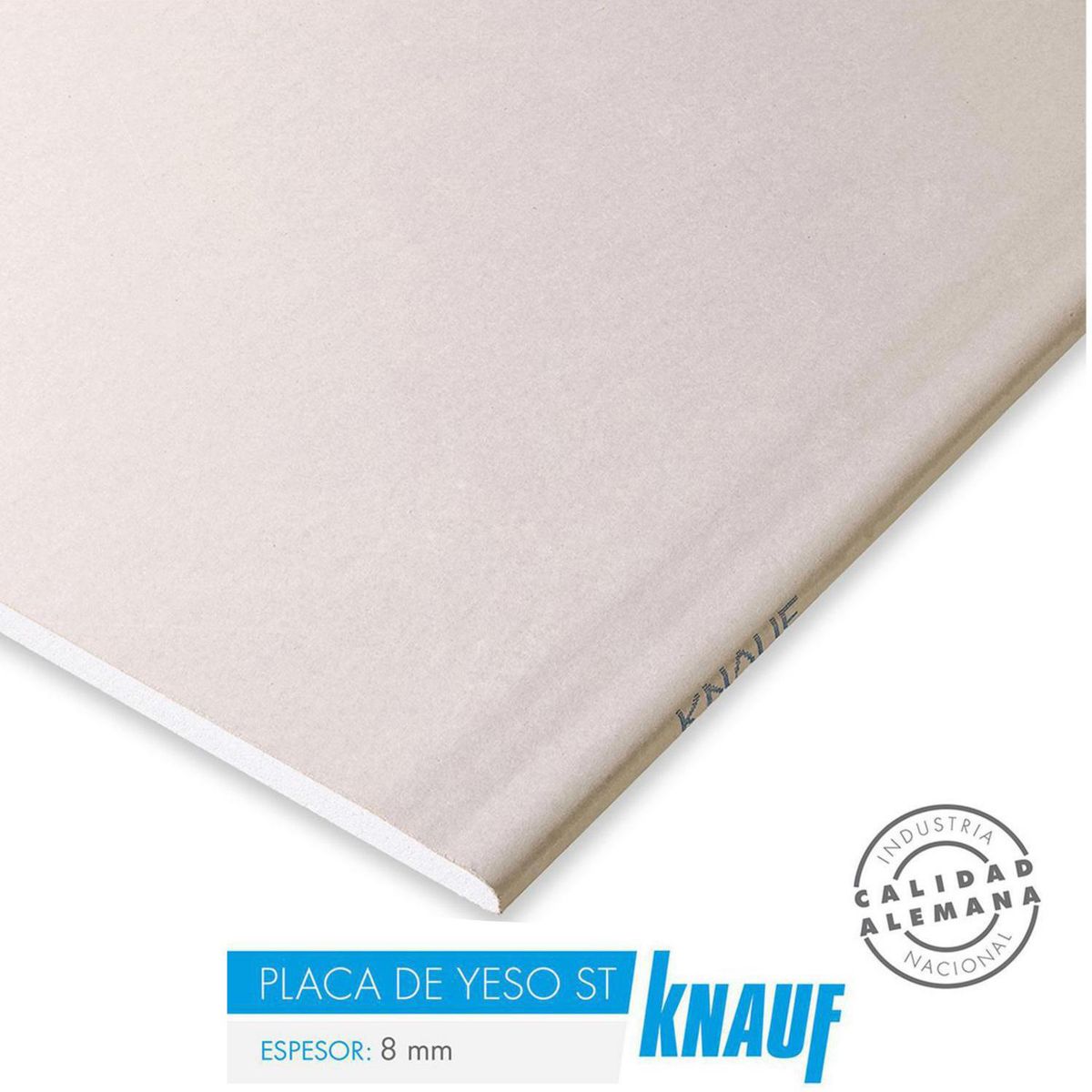 KNAUF - Yeso Cartón Borde Rebajado 8 mm 120x240 cm Blanco