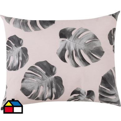 Cojn aquablock Monstera deliciosa 30x45 cm rosada