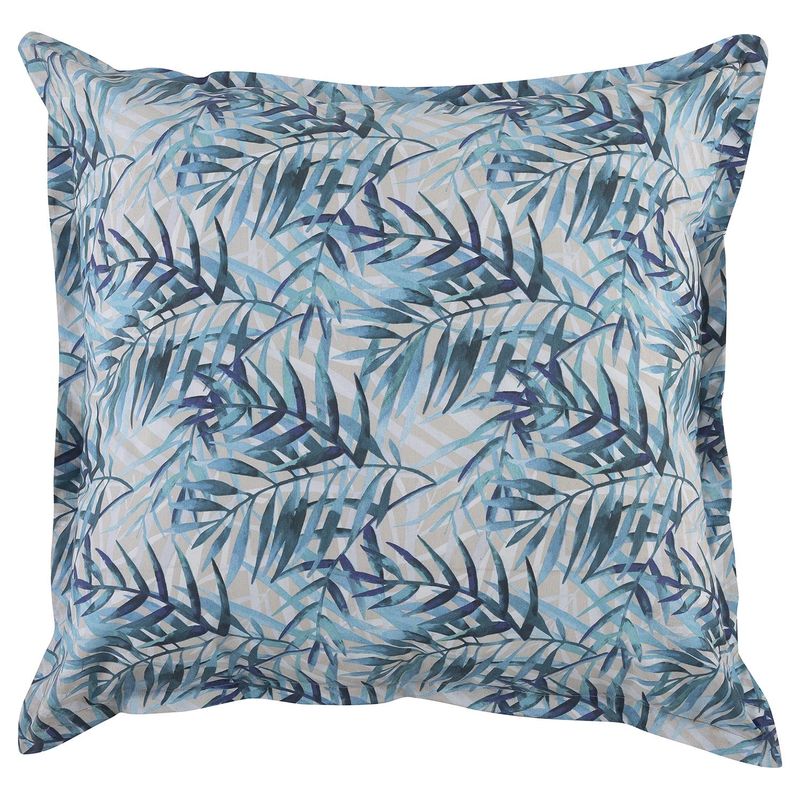 LIGHTME - Cojín de piso aquablock Palmera 90x90 cm azul