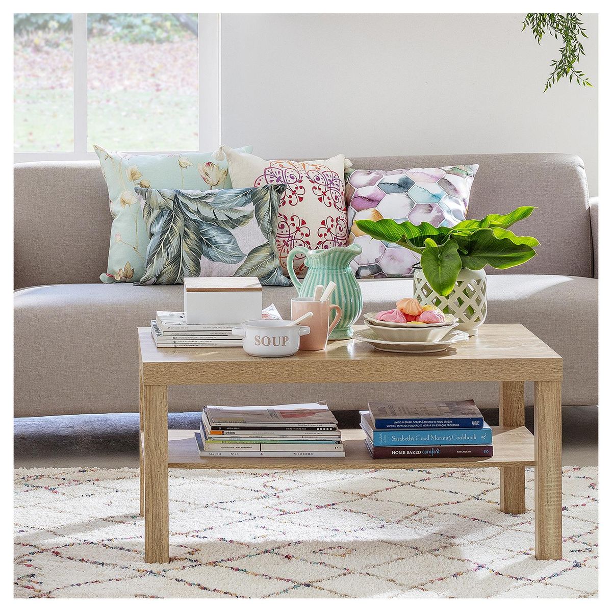 LIGHTME - Cojín aquablock Palemera 30x45 cm gris