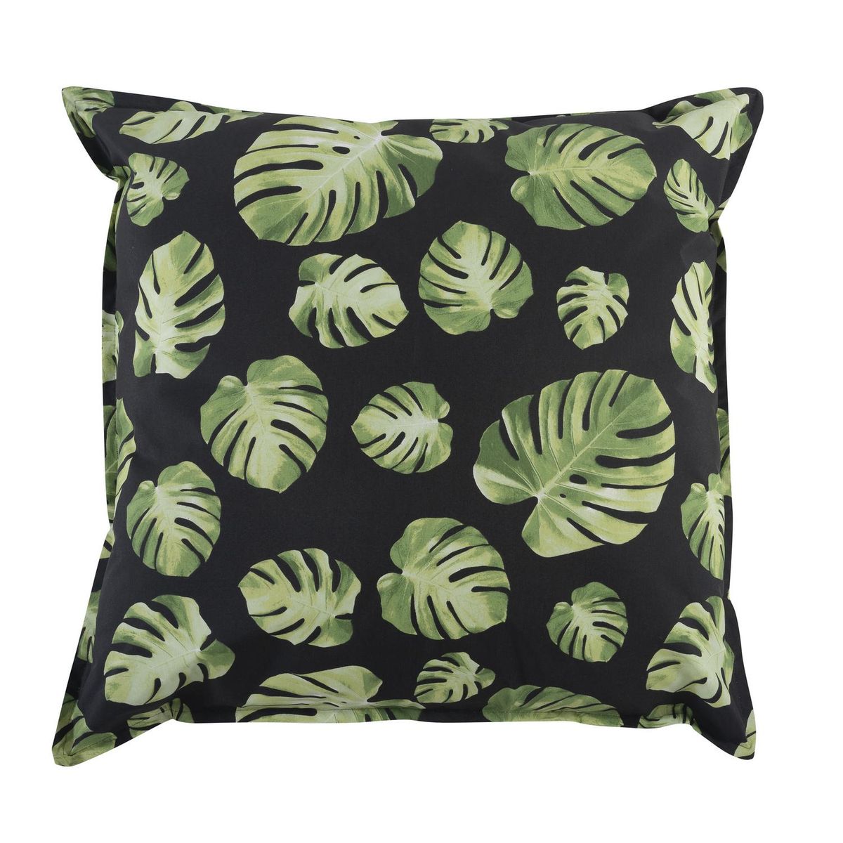 LIGHTME - Cojín de piso Monstera deliciosa 90x90 cm negra