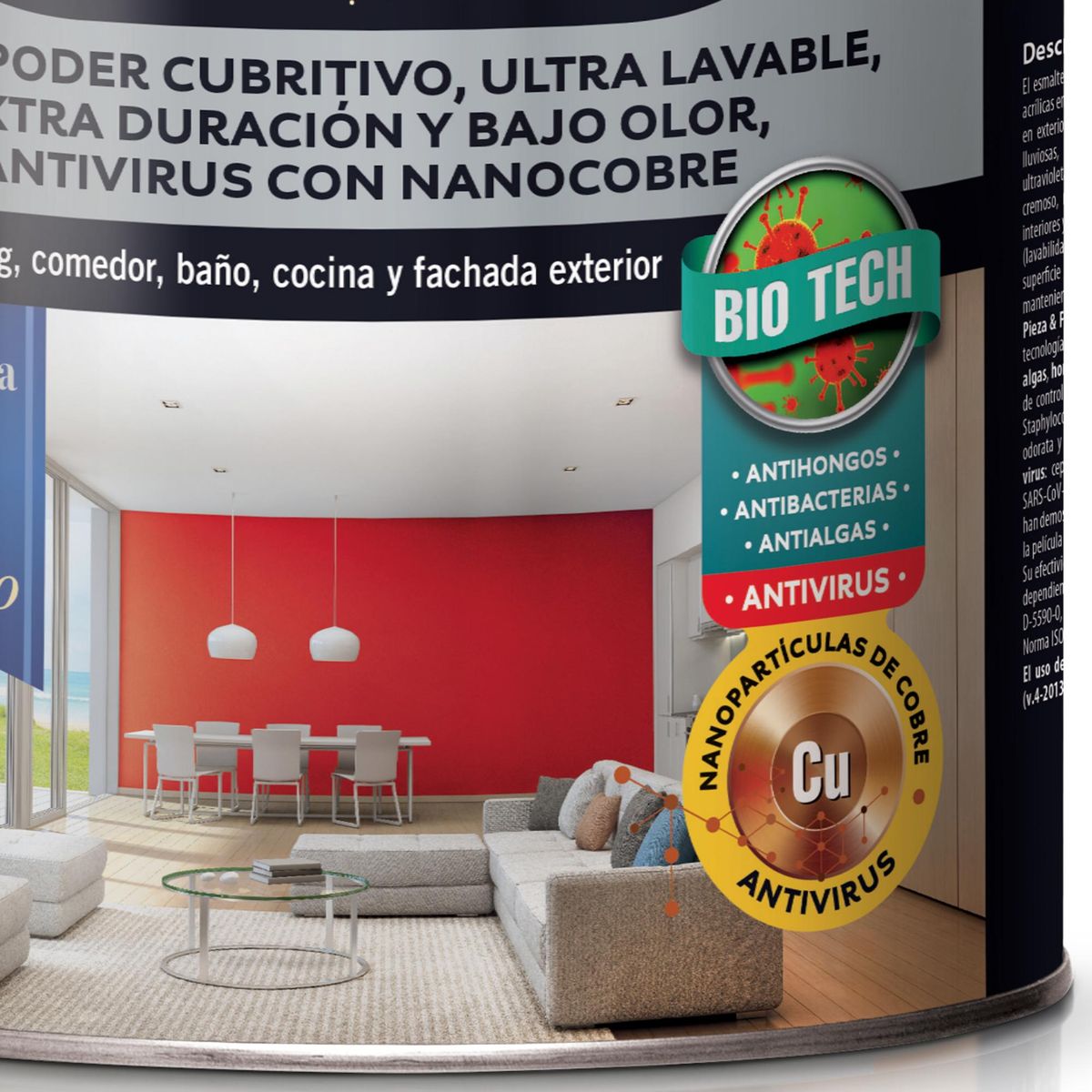 CERESITA - Esmalte al Agua Pieza y Fachada Galón 1 galón(es) Satinado Blanco 