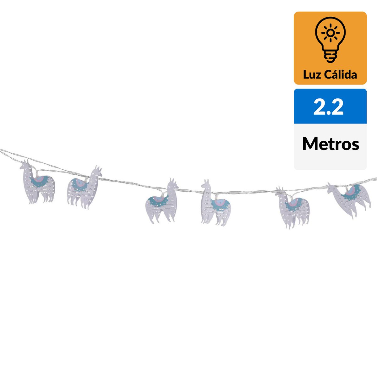 CONCEPT - Guirnalda bateria alpaca metálico 10 luces led