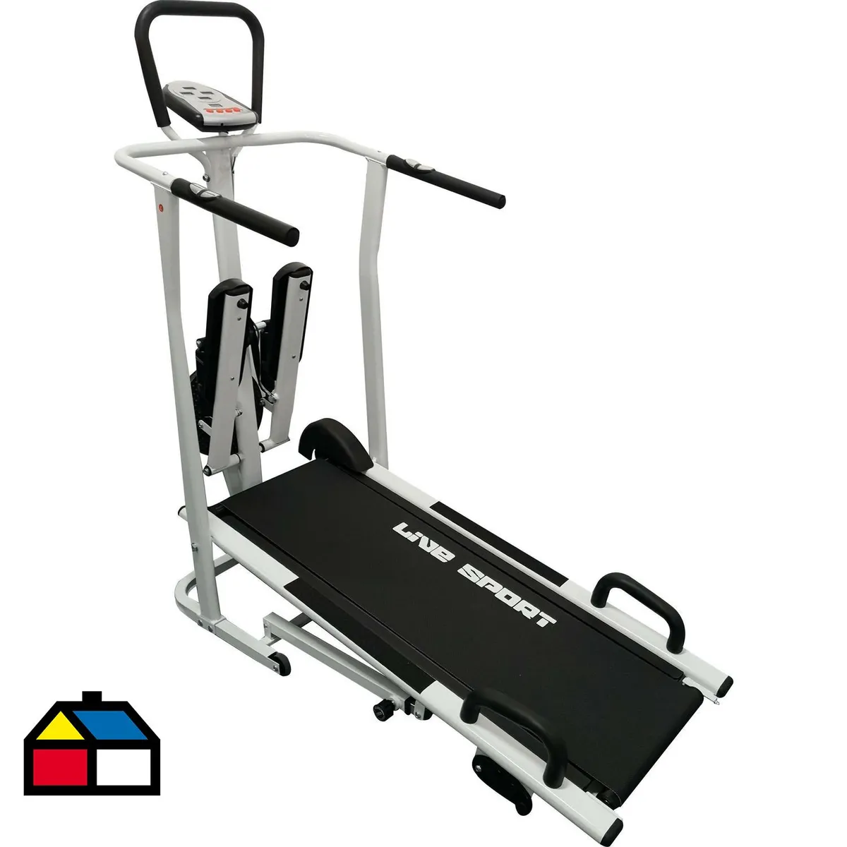 LIVE SPORT - Trotadora Mecánica Multifuncional 8040 Plata/Negro