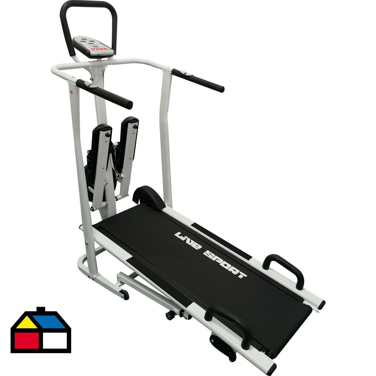 LIVE SPORT - Trotadora Mecánica Multifuncional 8040 Plata/Negro