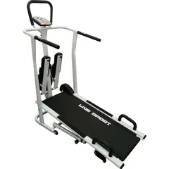 LIVE SPORT - Trotadora Mecánica Multifuncional 8040 Plata/Negro