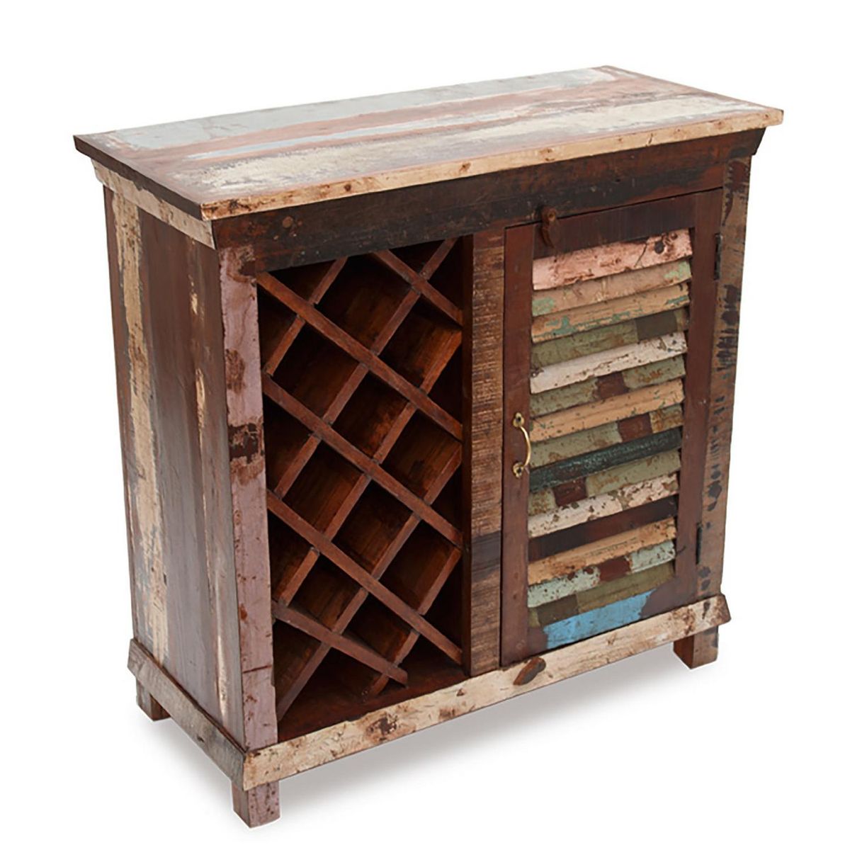 MEYA MUEBLES - Bar Cava Kotah 90x90x40 cm Marrón