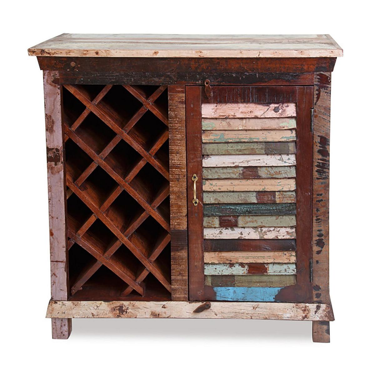 MEYA MUEBLES - Bar Cava Kotah 90x90x40 cm Marrón