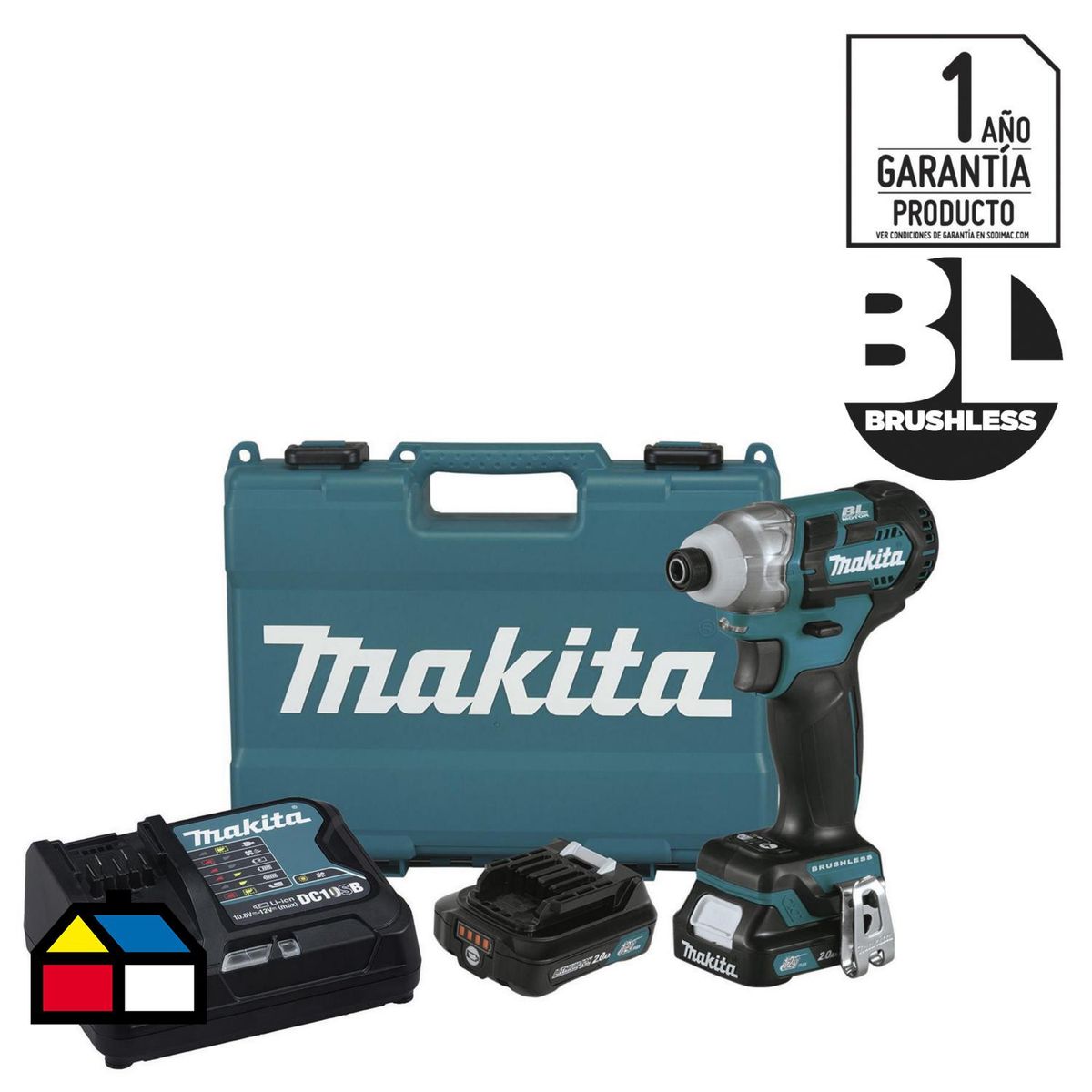 MAKITA - Atornillador de impacto inalámbrico 12V + 2 baterías