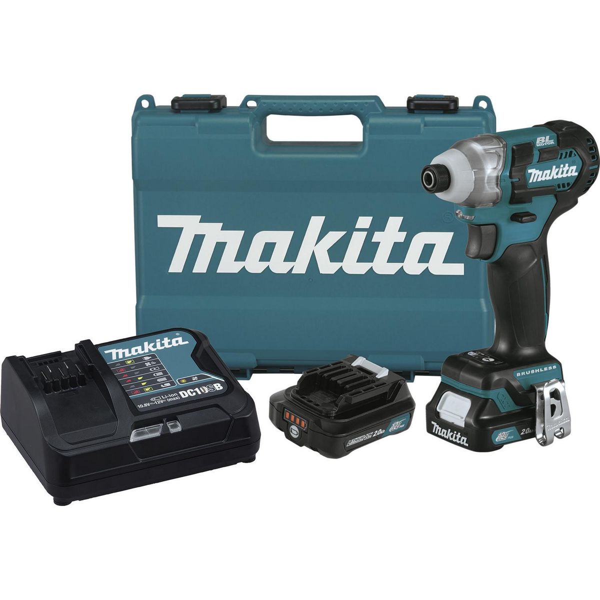 MAKITA - Atornillador de impacto inalámbrico 12V + 2 baterías