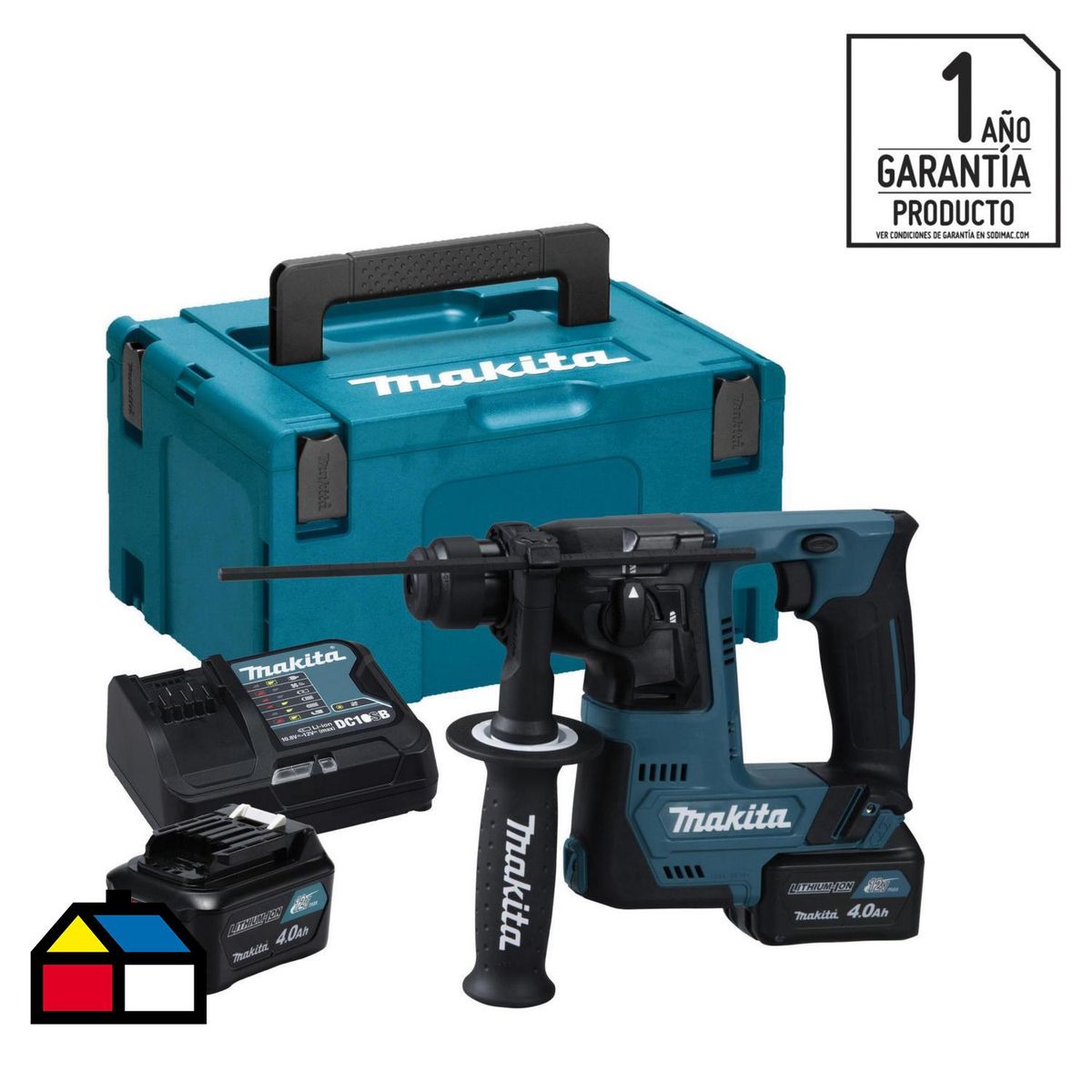 MAKITA - Rotomartillo inalámbrico 12V 1.0 J + 2 baterías