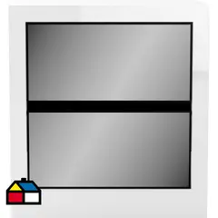 DECOCASA - Velador 2 Cajón(es) DDC00005 54x58x45 cm Blanco