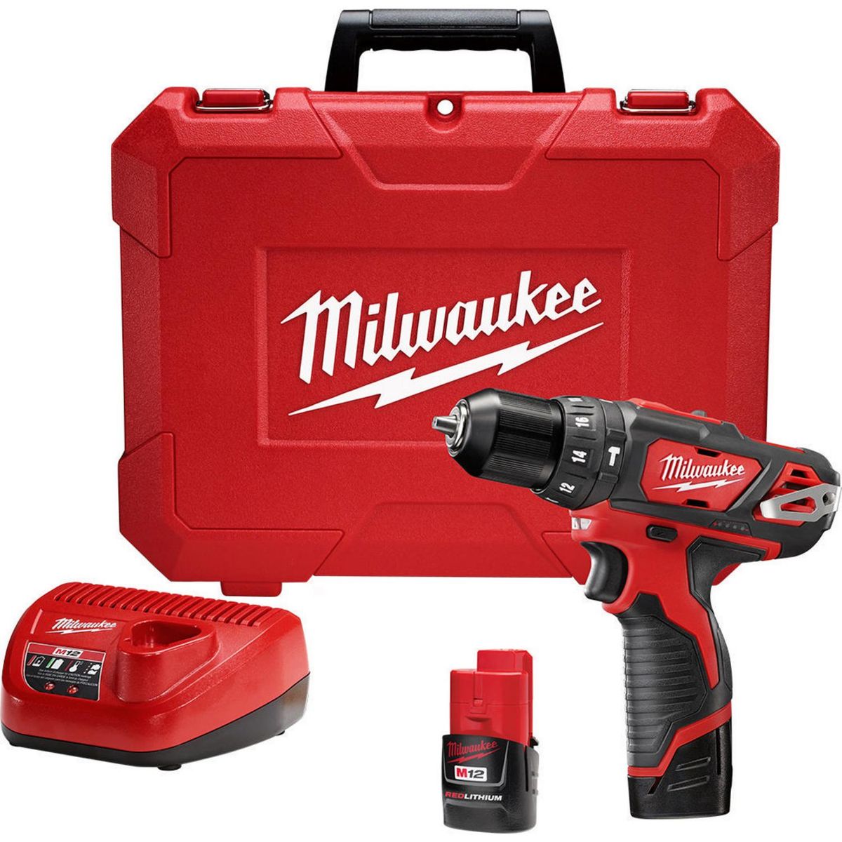 MILWAUKEE - Taladro Inalámbrico Percutor 10 mm 12 V/2 Baterías
