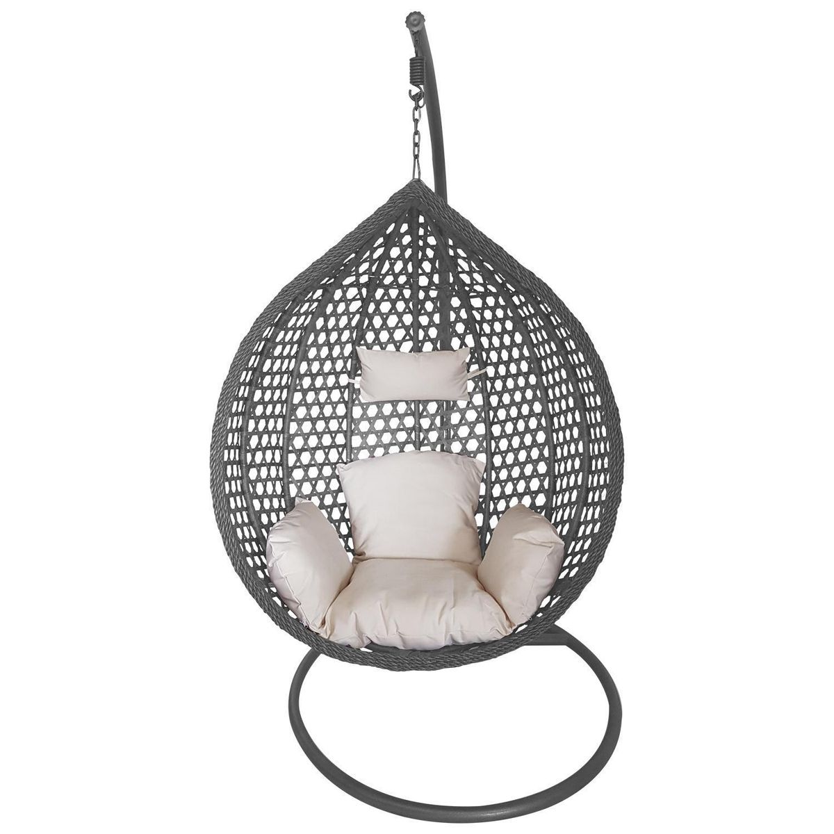 EL BARCO - Silla colgante rattan 125x105x75 cm