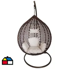 EL BARCO - Silla Colgante 115x95x70 cm Ratán Chocolate