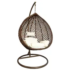 EL BARCO - Silla Colgante 115x95x70 cm Ratán Chocolate