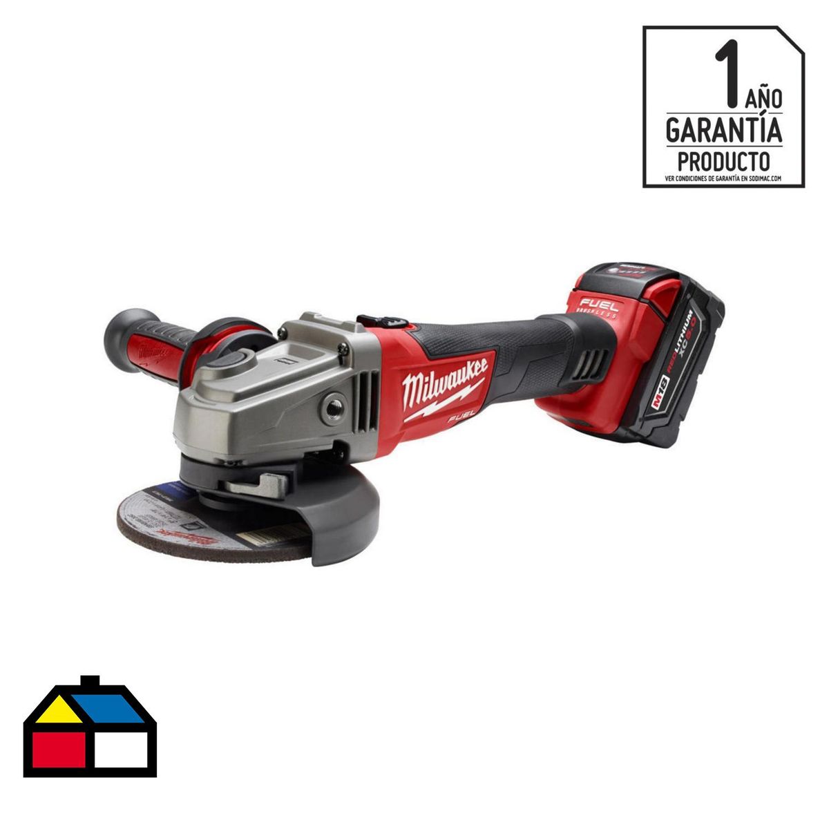 MILWAUKEE - Esmeril angular inalámbrico 4,5" 18V + 1 batería