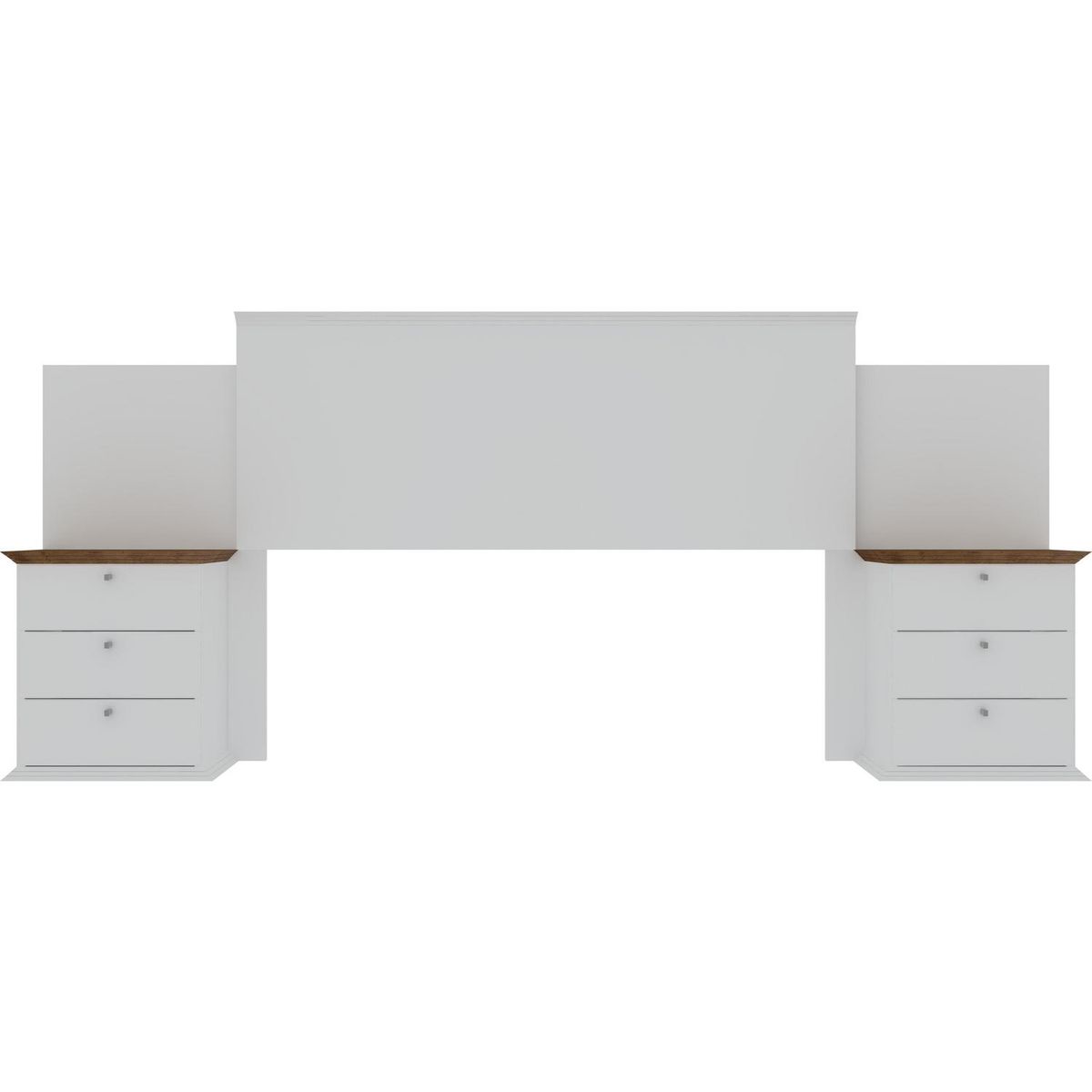 DECOCASA - Respaldo 248x39x120 cm café/blanco