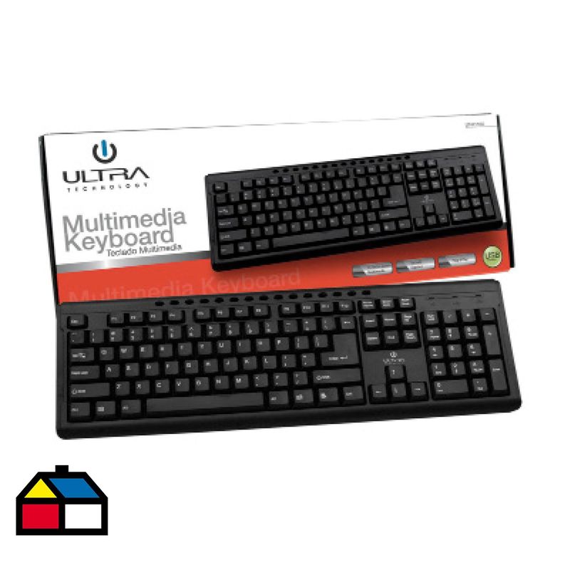ULTRA - Teclado multimedia USB 18 teclas ultra