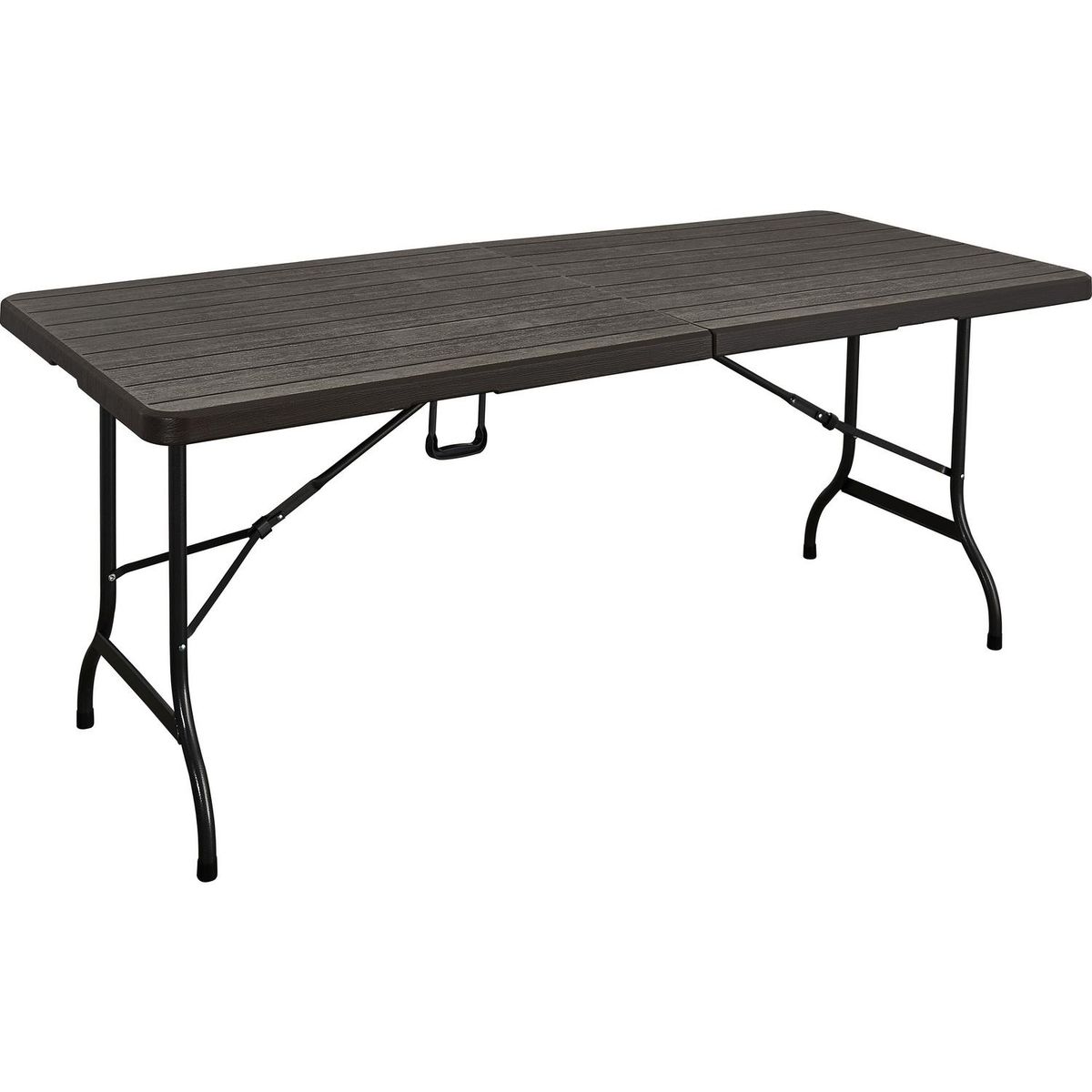 NORTHWEST - Mesa Plegable Diseño Madera Rectangular 75x72x180 cm Marrón