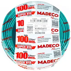 MADECO - Alambre de Cobre Aislado H07V-U 1x2,5 mm2 100 metro(s) Verde