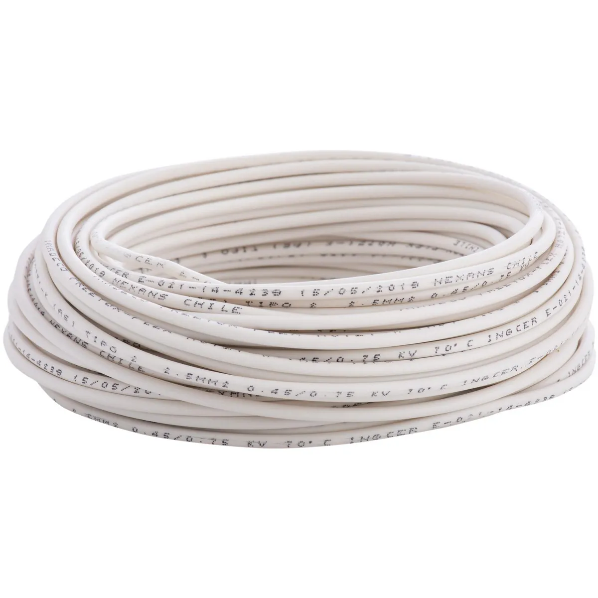 MADECO - Cable Libre de Halógenos H07Z1-K 1x2,5 mm2 Blanco 25 metro(s) 