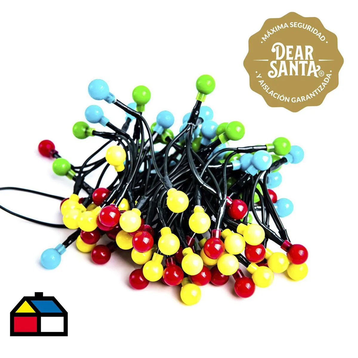 DEAR SANTA - 100 luces led con globo multicolor