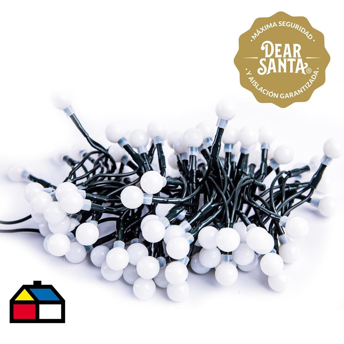 DEAR SANTA - 100 luces led con globo blanco