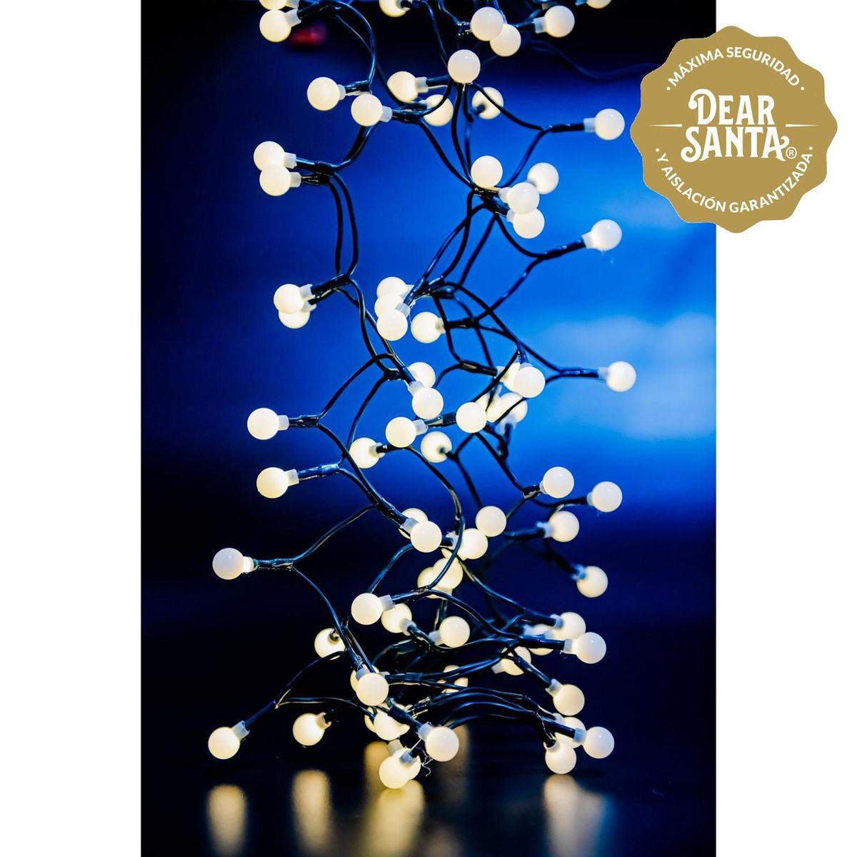 DEAR SANTA - 100 luces led con globo blanco