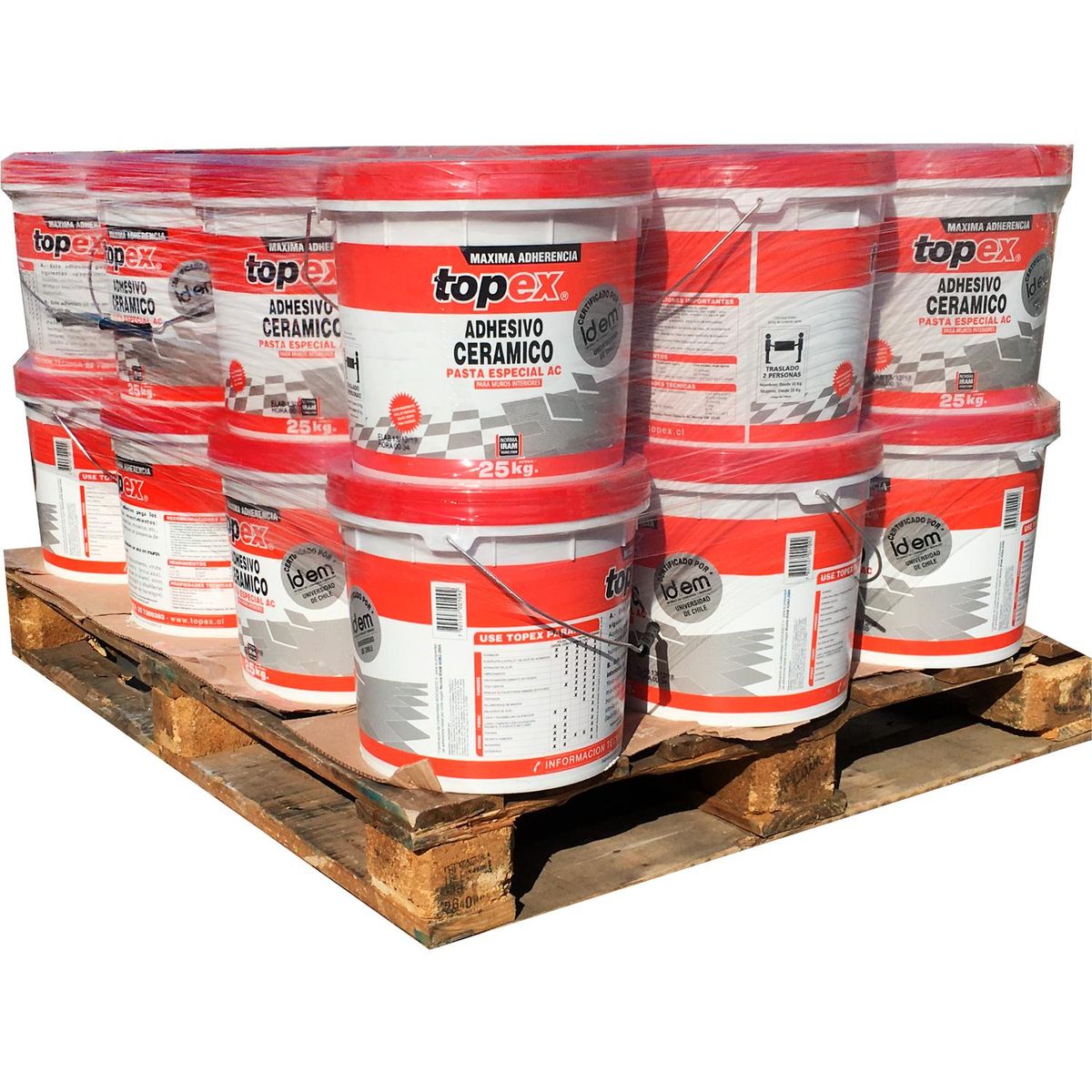 TOPEX - Pallet Adhesivo Cerámico Ac Muro Superficie Rígido 25 kg