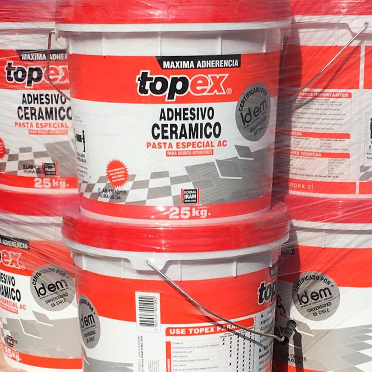 TOPEX - Pallet Adhesivo Cerámico Ac Muro Superficie Rígido 25 kg