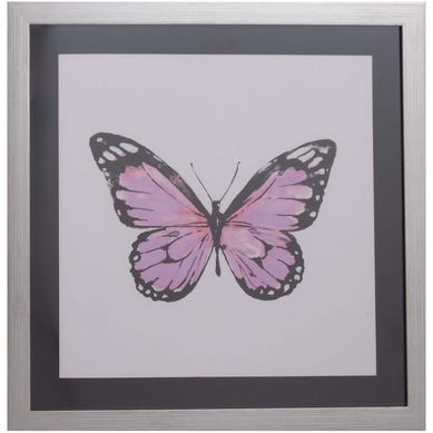 Cuadro Mariposa Rosada 50x50 cm