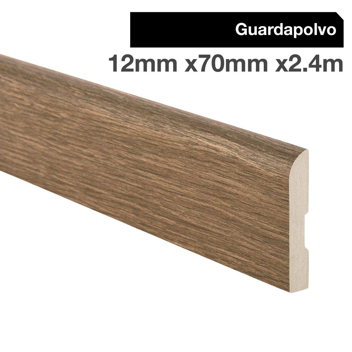MAFORSA - Pack 4 unidades Guardapolvo MDF Eucalipto 70 mm 1.2x240 cm