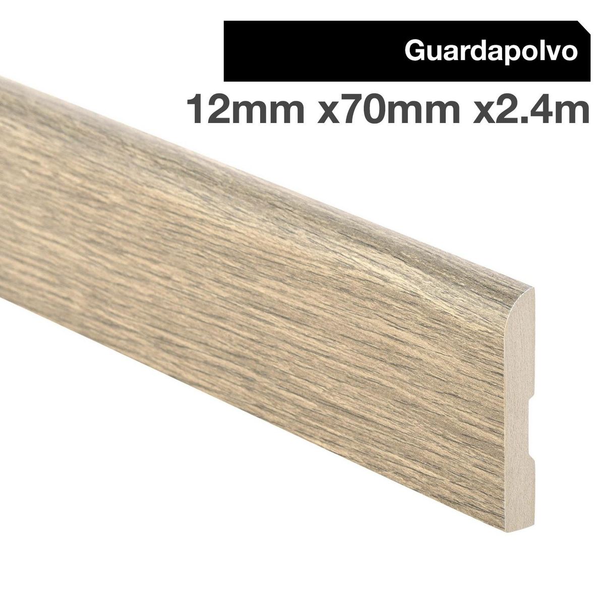 MAFORSA - Pack 4 unidades Guardapolvo MDF Evoke Classic 70 mm 1.2x240 cm