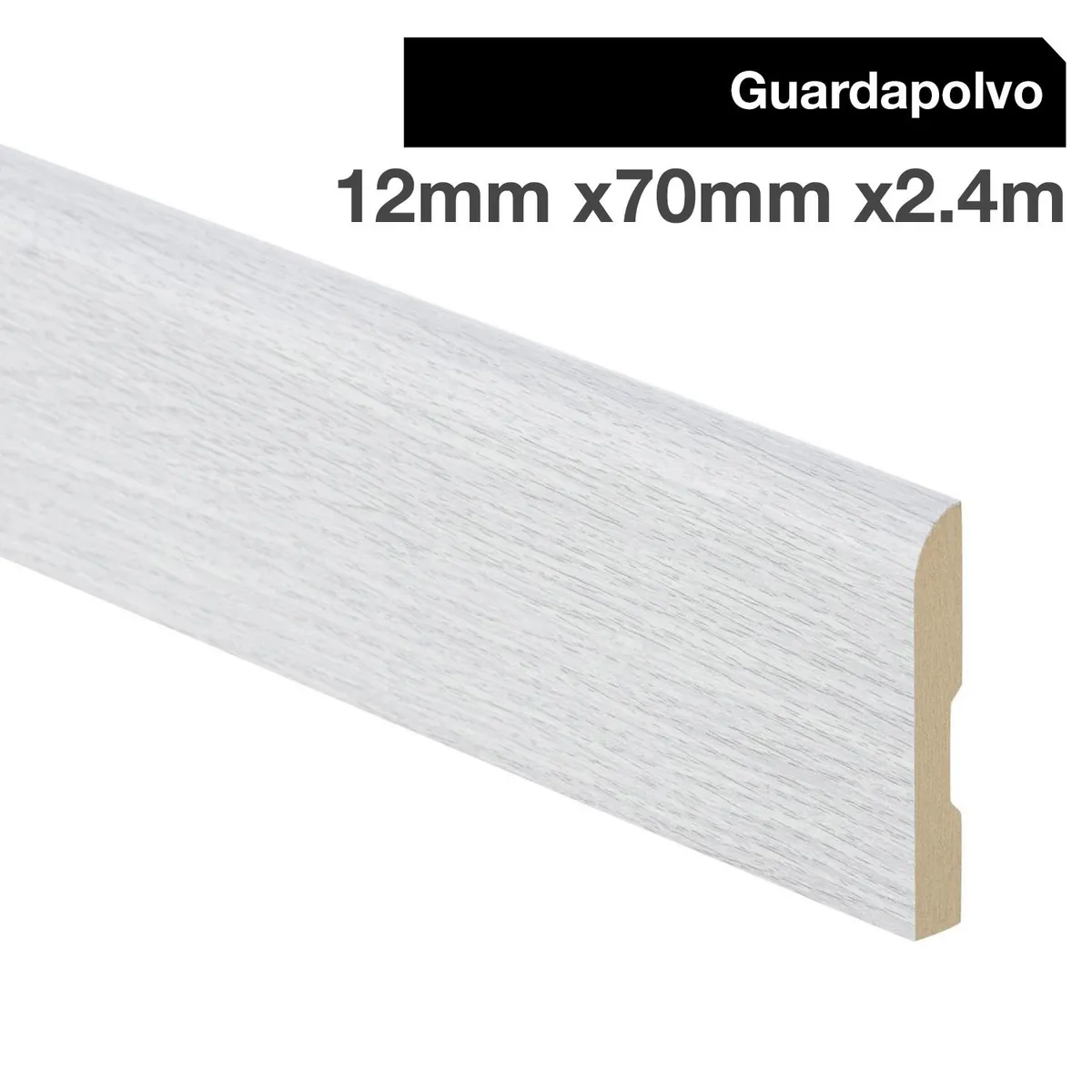 MAFORSA - Pack 4 unidades Guardapolvo MDF Evoke Concrete 70 mm 1.2x240 cm