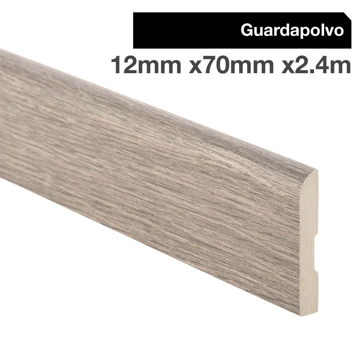 MAFORSA - Pack 4 unidades Guardapolvo MDF Kobe Latte 70 mm 1.2x240 cm