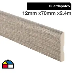 MAFORSA - Pack 4 unidades Guardapolvo MDF Kobe Walnut 70 mm 1.2x240 cm